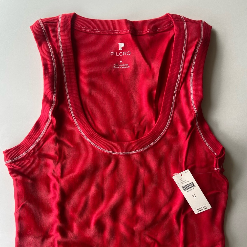 Pilcro Women's Red Tank Top